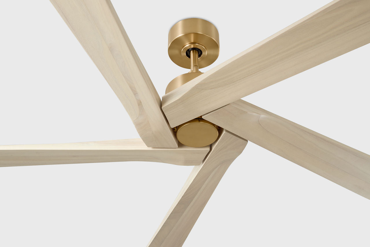Aspen 56 Ceiling Fan | Burnished Brass | Washed White Oak Blades