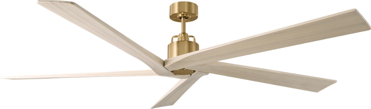 Aspen 70 Ceiling Fan | Burnished Brass | Washed White Oak Blades