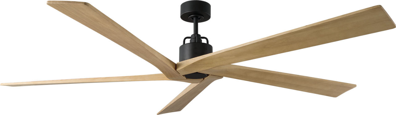 Aspen 70 Ceiling Fan | Midnight Black | Natural Honey Blades