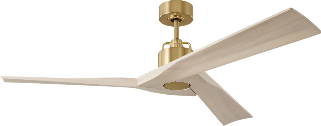 Alma Smart 52 Ceiling Fan | Burnished Brass | Washed White Oak Blades