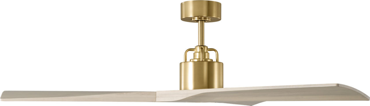 Alma Smart 52 Ceiling Fan | Burnished Brass | Washed White Oak Blades