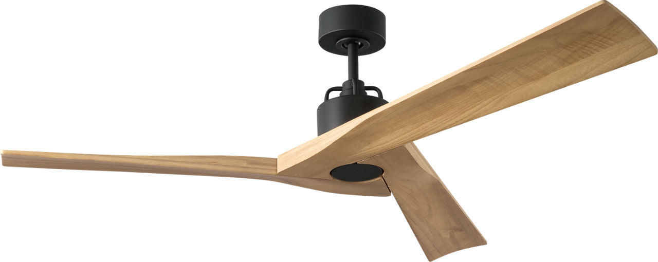Alma Smart 52 Ceiling Fan | Midnight Black | Natural Honey Blades