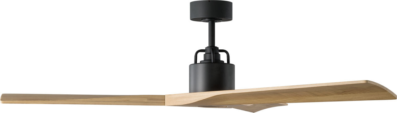 Alma Smart 52 Ceiling Fan | Midnight Black | Natural Honey Blades