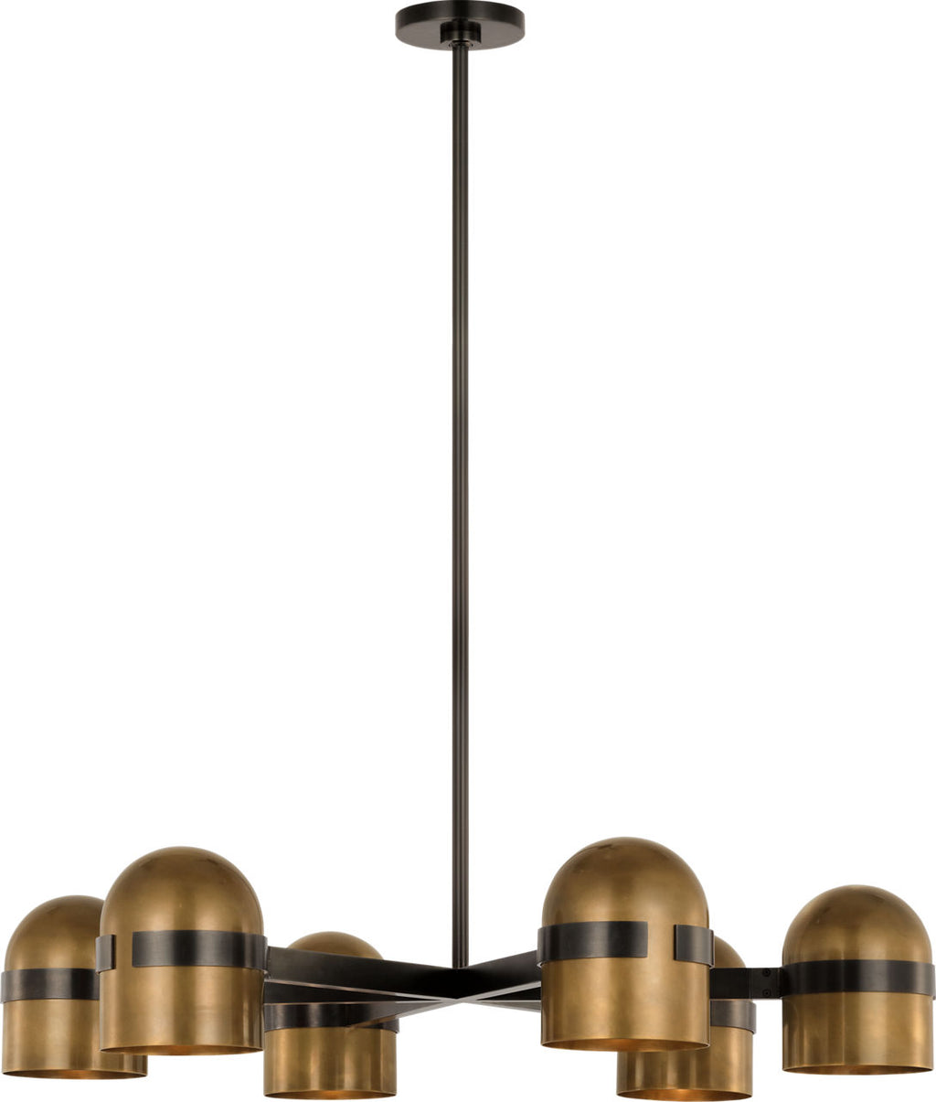 Octavia Large Chandelier Blackened Bronze/bright worn brass 2700K 90 CRI