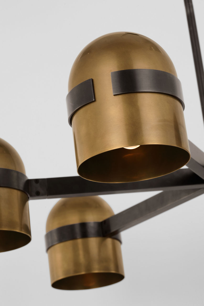 Octavia Large Chandelier Blackened Bronze/bright worn brass 2700K 90 CRI