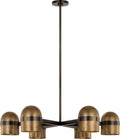 Octavia Large Chandelier Blackened Bronze/bright worn brass 2700K 90 CRI
