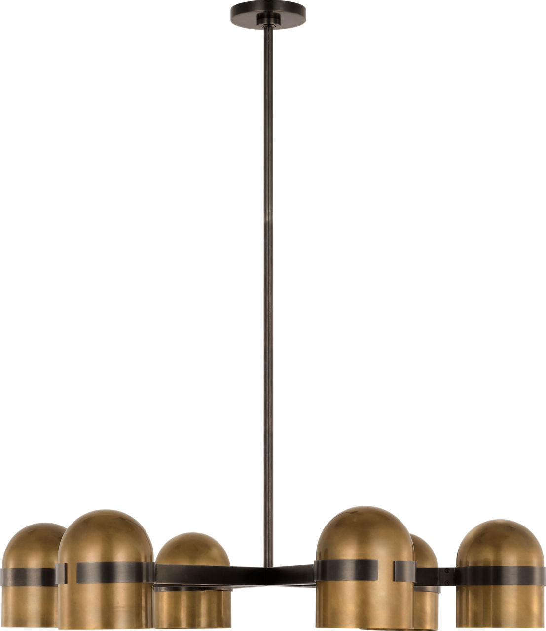 Octavia Large Chandelier Blackened Bronze/bright worn brass 2700K 90 CRI