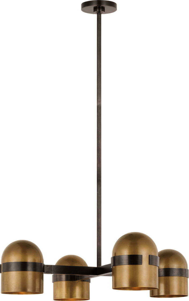 Octavia Medium Chandelier Blackened Bronze/bright worn brass 2700K 90 CRI