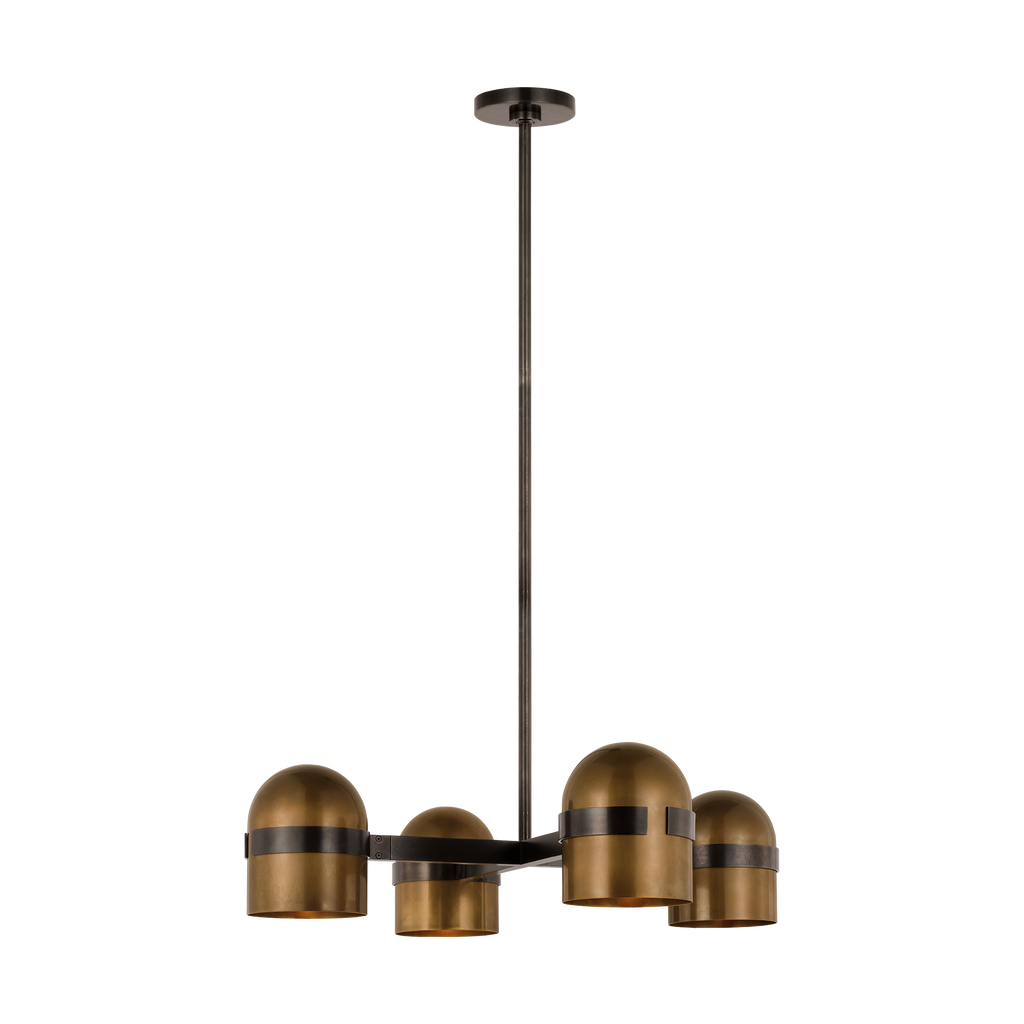 Octavia Medium Chandelier Blackened Bronze/bright worn brass 2700K 90 CRI