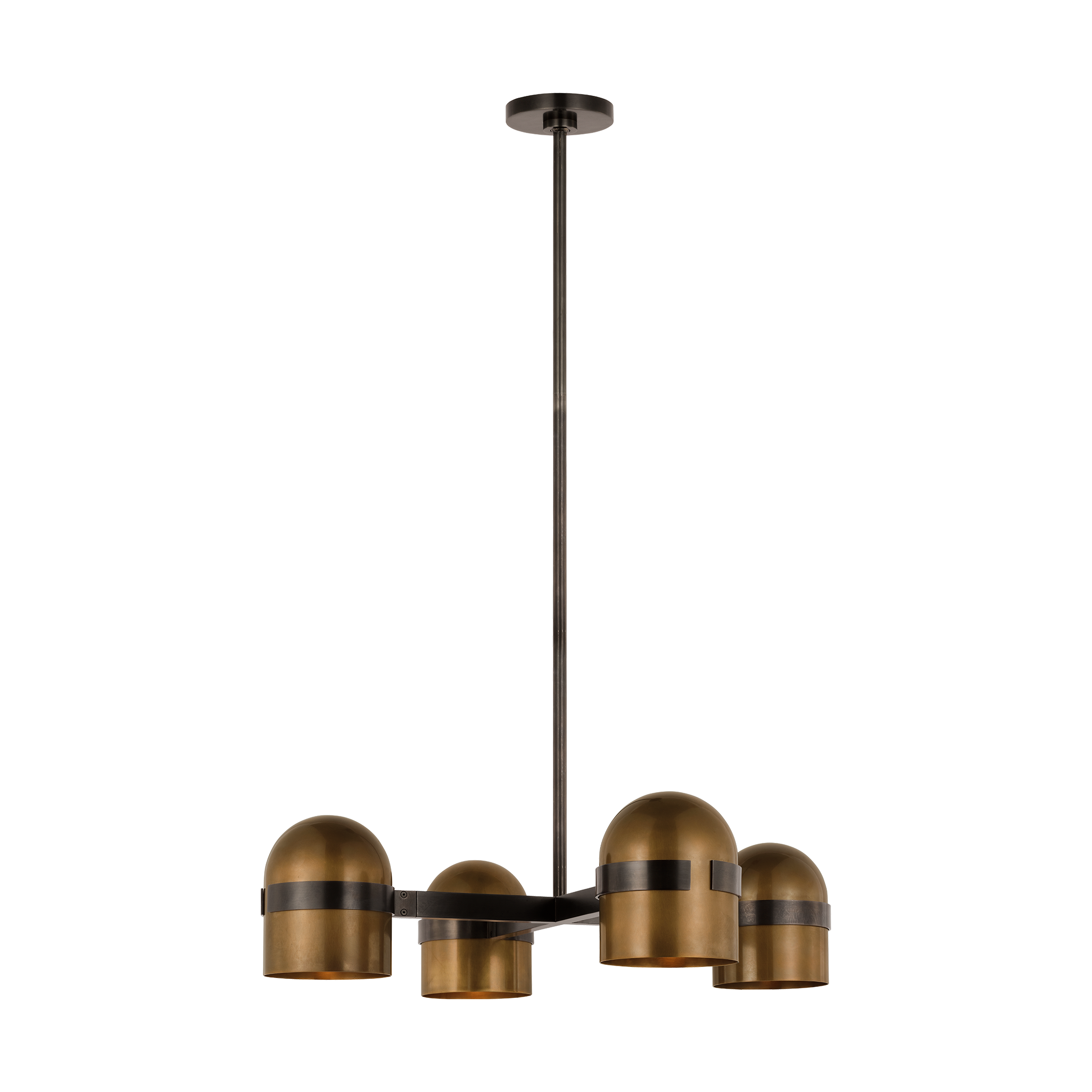 Octavia Medium Chandelier Blackened Bronze/bright worn brass 2700K 90 CRI