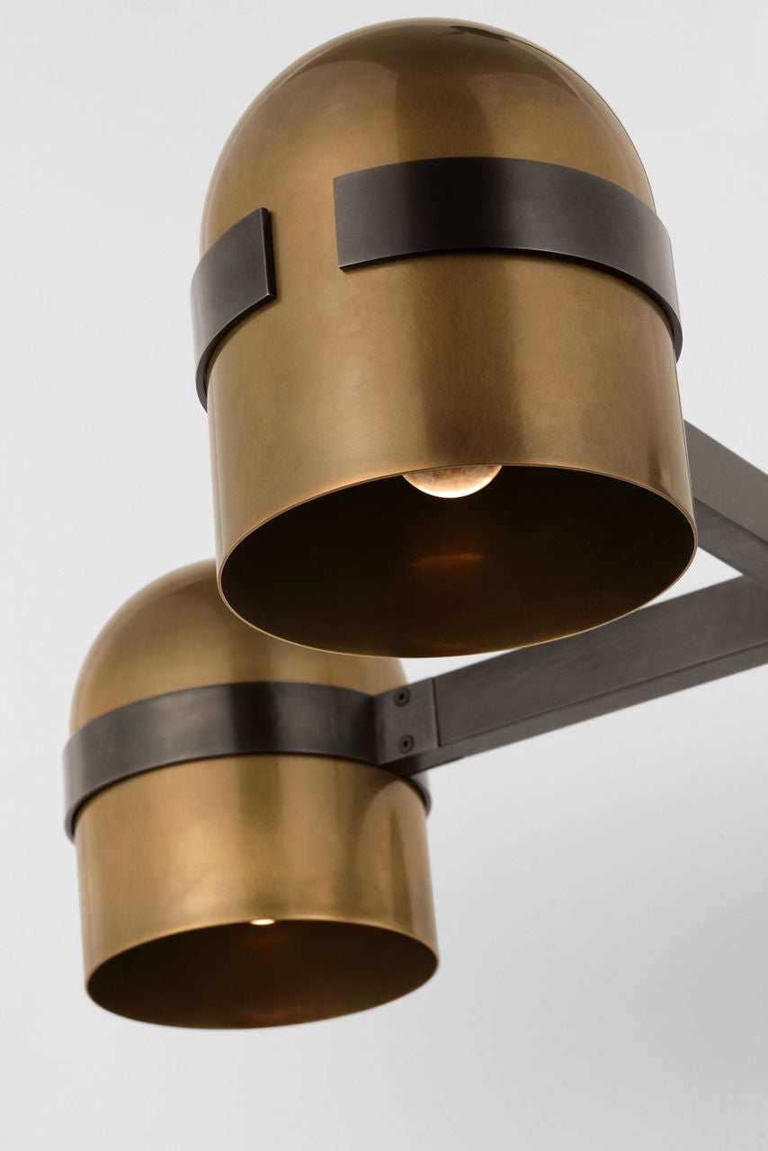 Octavia Medium Chandelier Blackened Bronze/bright worn brass 2700K 90 CRI