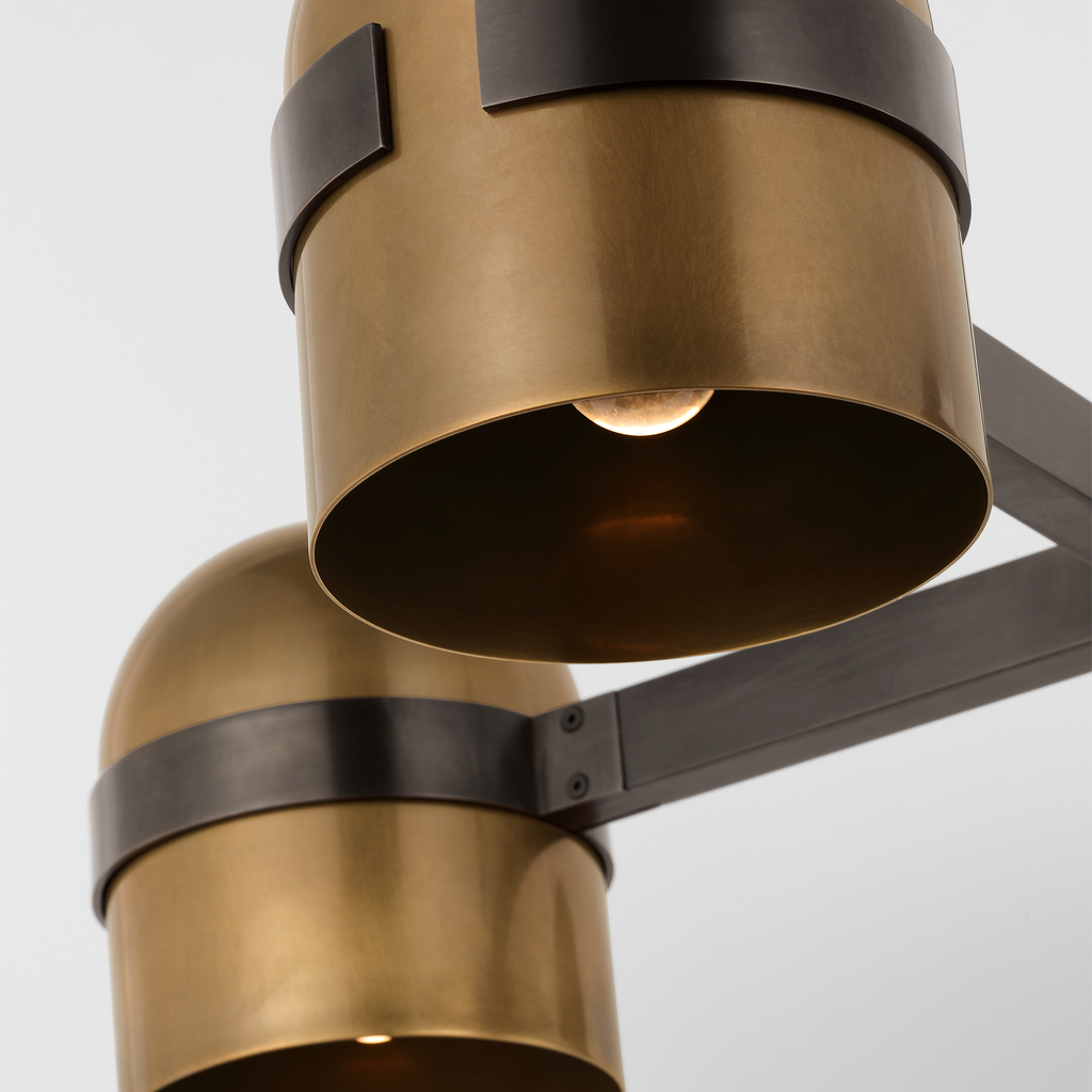 Octavia Medium Chandelier Blackened Bronze/bright worn brass 2700K 90 CRI