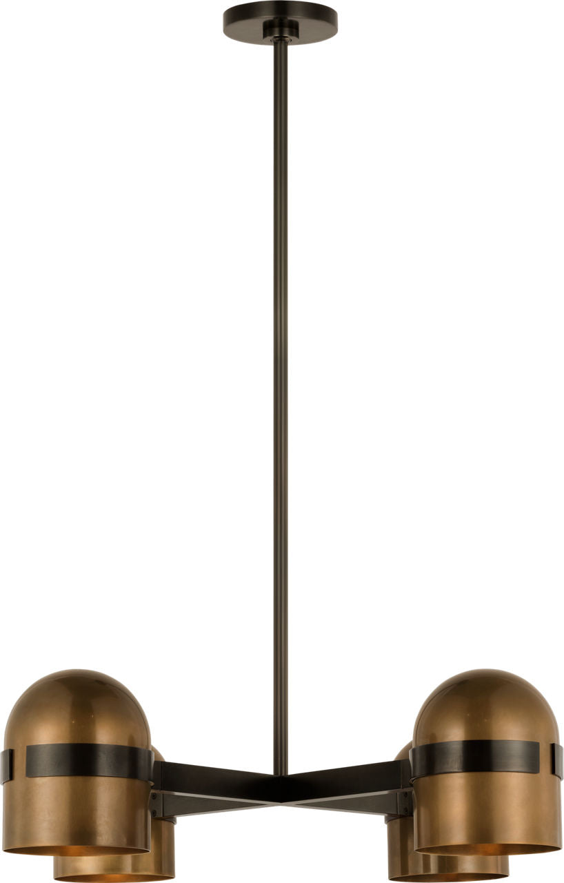 Octavia Medium Chandelier Blackened Bronze/bright worn brass 2700K 90 CRI