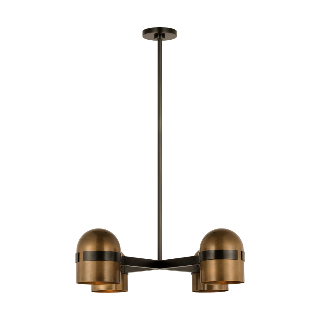 Octavia Medium Chandelier Blackened Bronze/bright worn brass 2700K 90 CRI