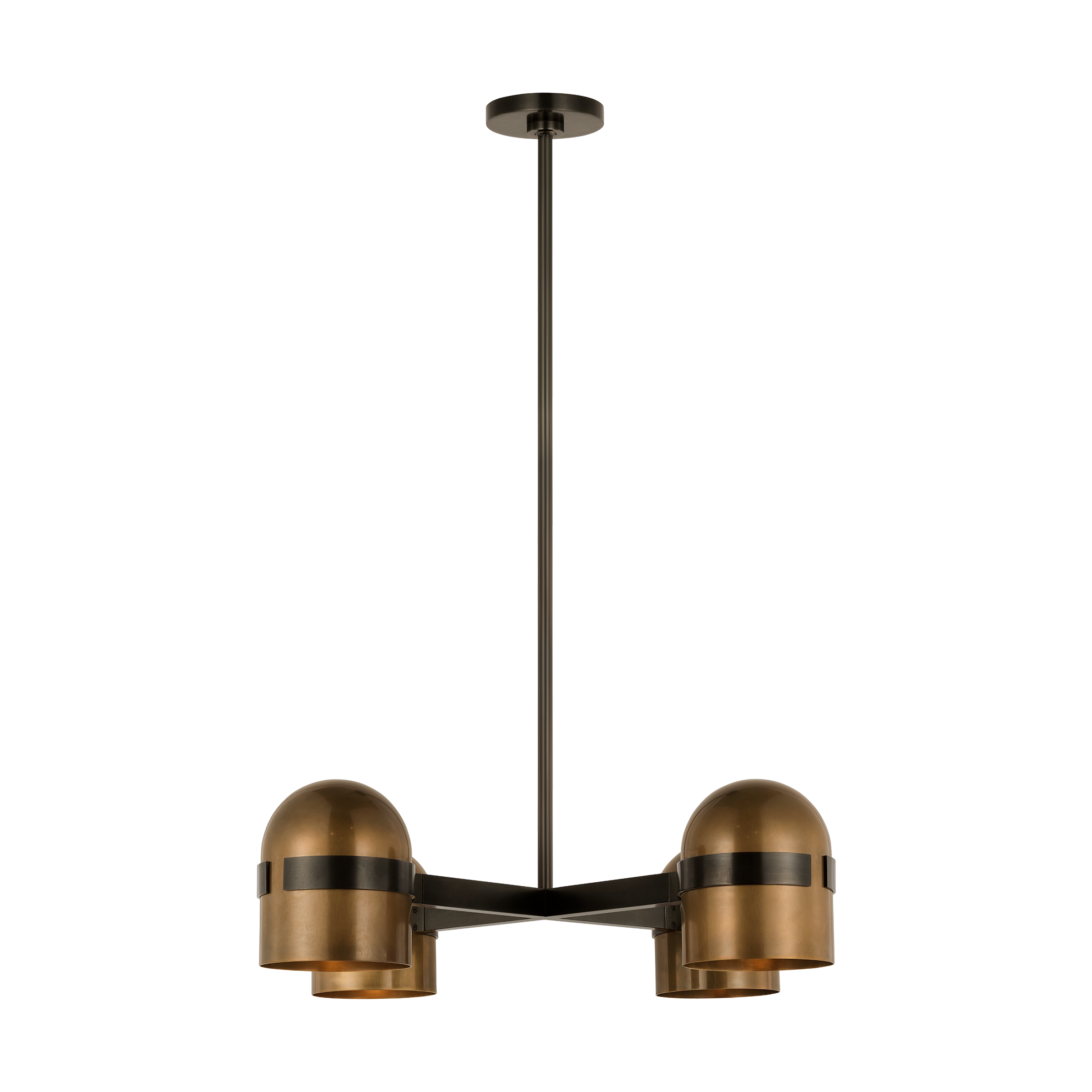 Octavia Medium Chandelier Blackened Bronze/bright worn brass 2700K 90 CRI