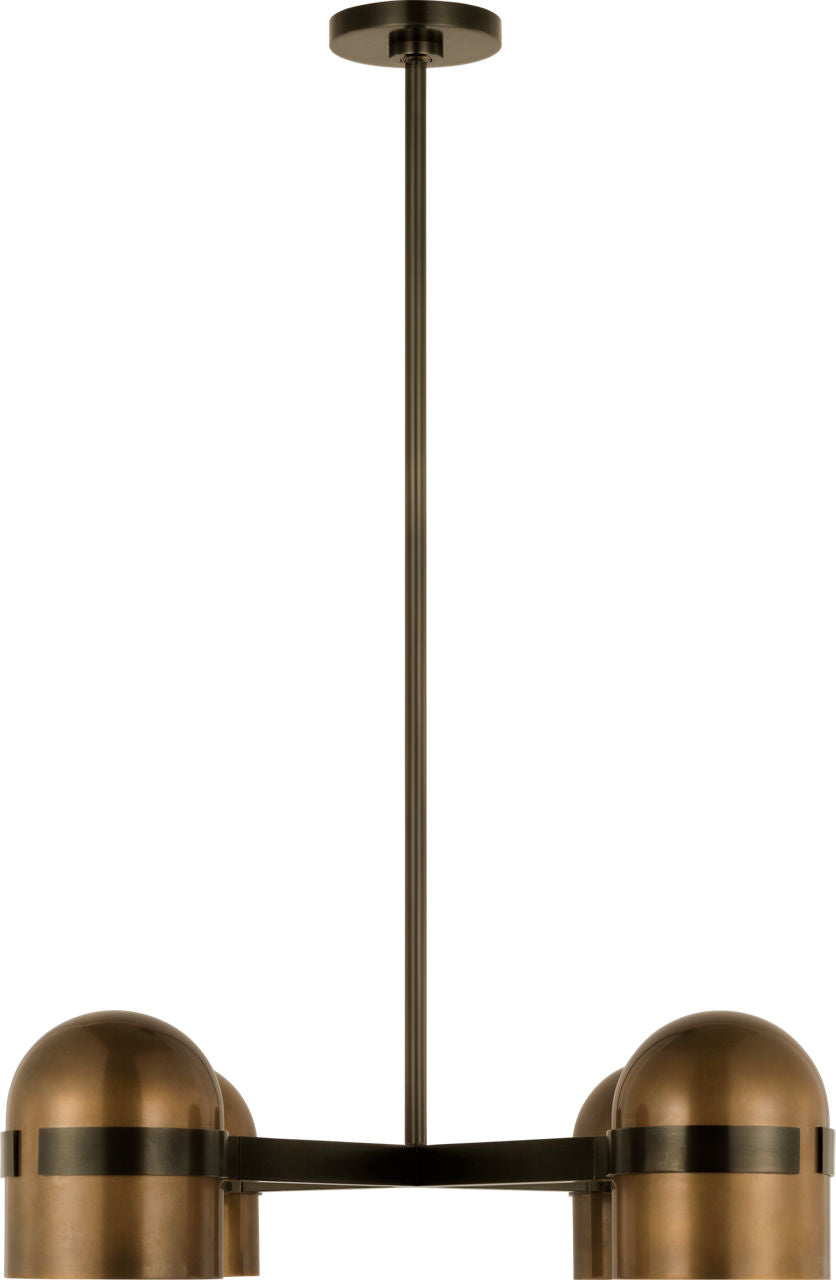Octavia Medium Chandelier Blackened Bronze/bright worn brass 2700K 90 CRI