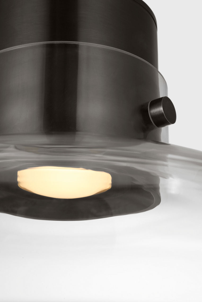 Morgan 18 Flush Mount burnished Bronze | clear glass 2700K-1800K 90 CRI