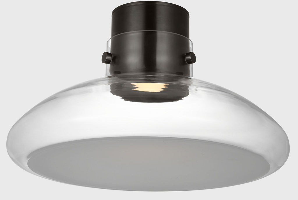 Morgan 18 Flush Mount burnished Bronze | clear glass 2700K-1800K 90 CRI