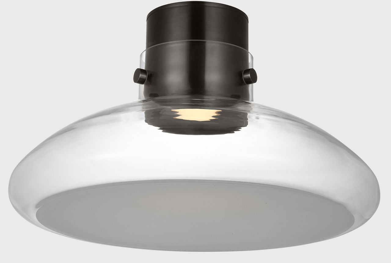 Morgan 18 Flush Mount burnished Bronze | clear glass 2700K-1800K 90 CRI