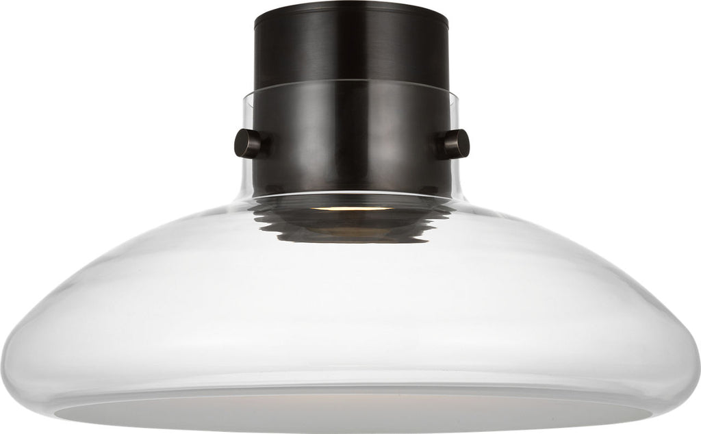 Morgan 18 Flush Mount burnished Bronze | clear glass 2700K-1800K 90 CRI