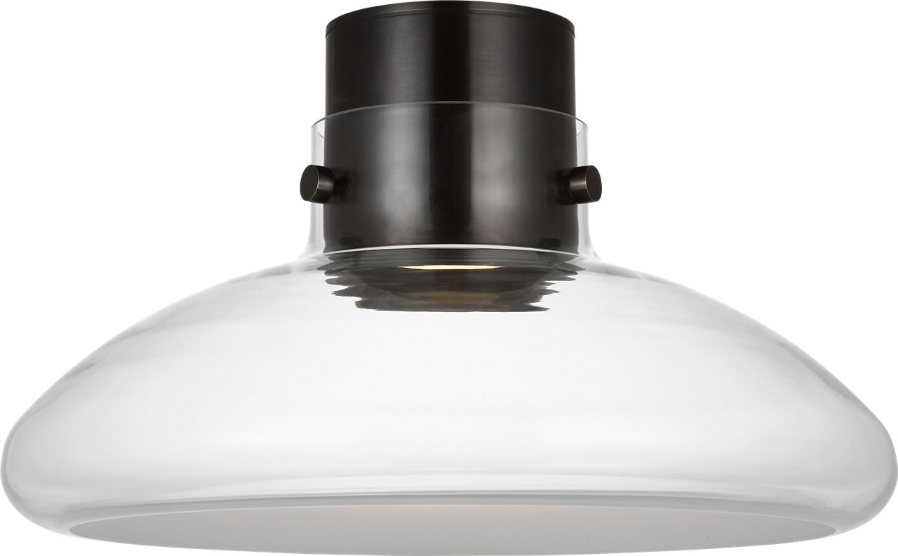 Morgan 18 Flush Mount burnished Bronze | clear glass 2700K-1800K 90 CRI