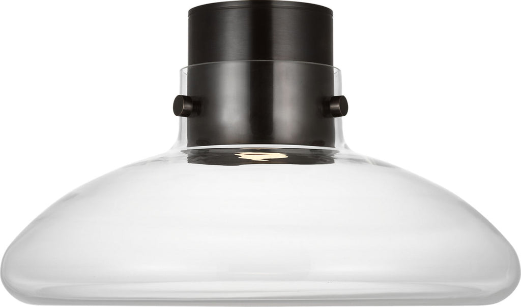 Morgan 18 Flush Mount burnished Bronze | clear glass 2700K-1800K 90 CRI