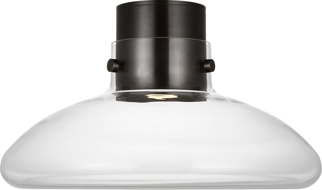 Morgan 18 Flush Mount burnished Bronze | clear glass 2700K-1800K 90 CRI