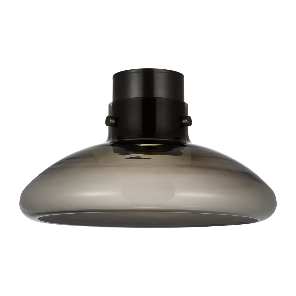 Morgan 18 Flush Mount burnished Bronze | smoke glass 2700K-1800K 90 CRI
