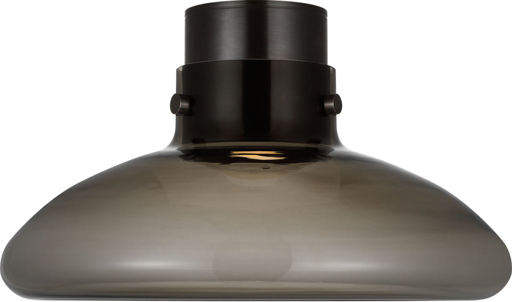Morgan 18 Flush Mount burnished Bronze | smoke glass 2700K-1800K 90 CRI