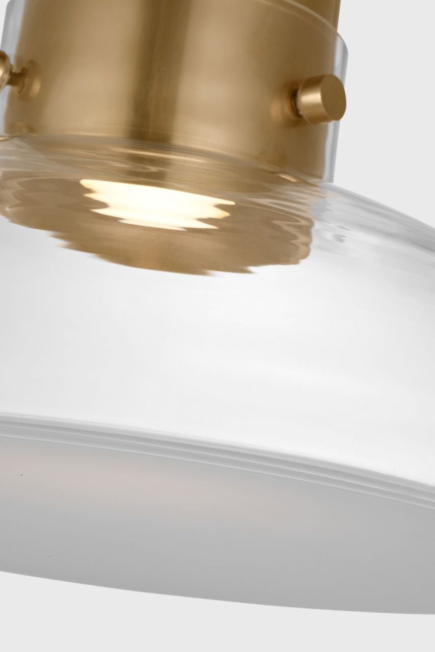 Morgan 18 Flush Mount hand-rubbed antique brass | clear glass 2700K-1800K 90 CRI