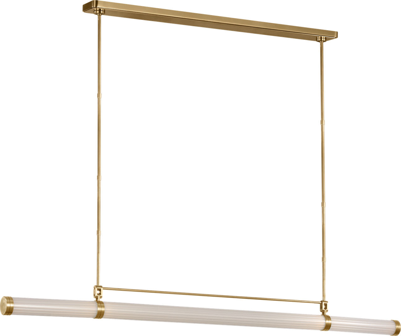 Alo X-Large Linear Chandelier Polished Natural Brass 2700K 90 CRI 120V