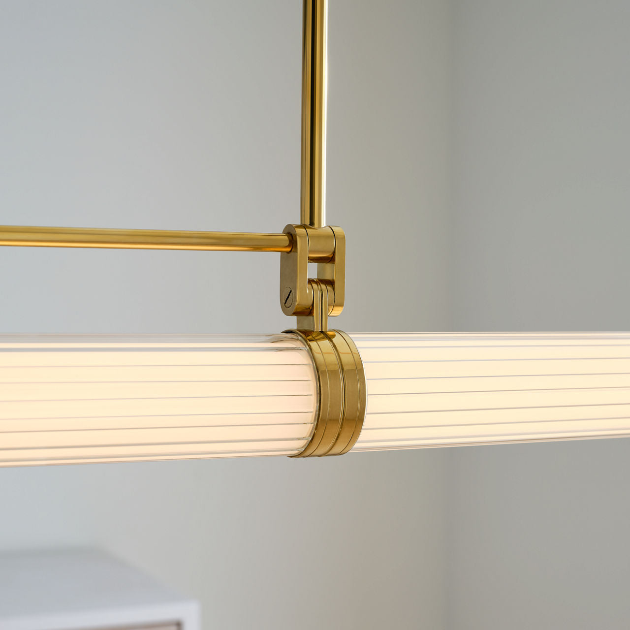 Alo X-Large Linear Chandelier Polished Natural Brass 2700K 90 CRI 120V