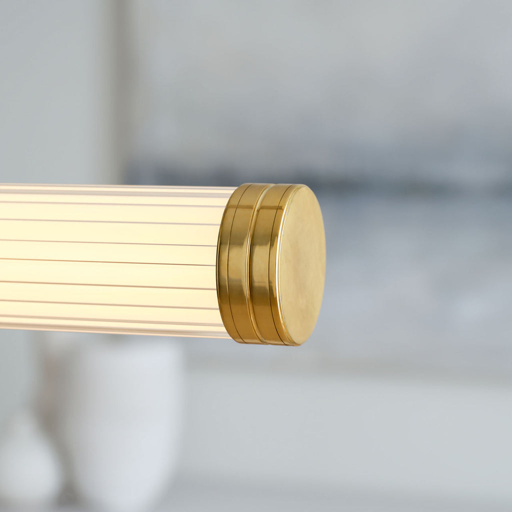 Alo X-Large Linear Chandelier Polished Natural Brass 2700K 90 CRI 120V