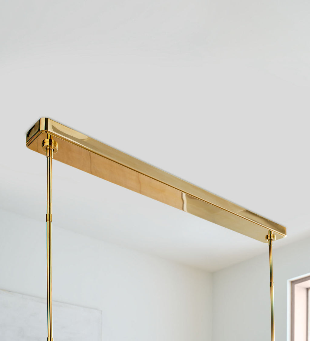 Alo X-Large Linear Chandelier Polished Natural Brass 2700K 90 CRI 120V