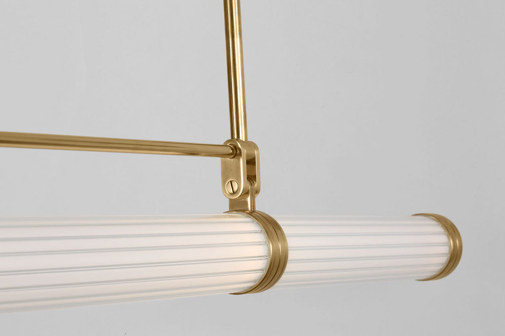 Alo X-Large Linear Chandelier Polished Natural Brass 2700K 90 CRI 120V