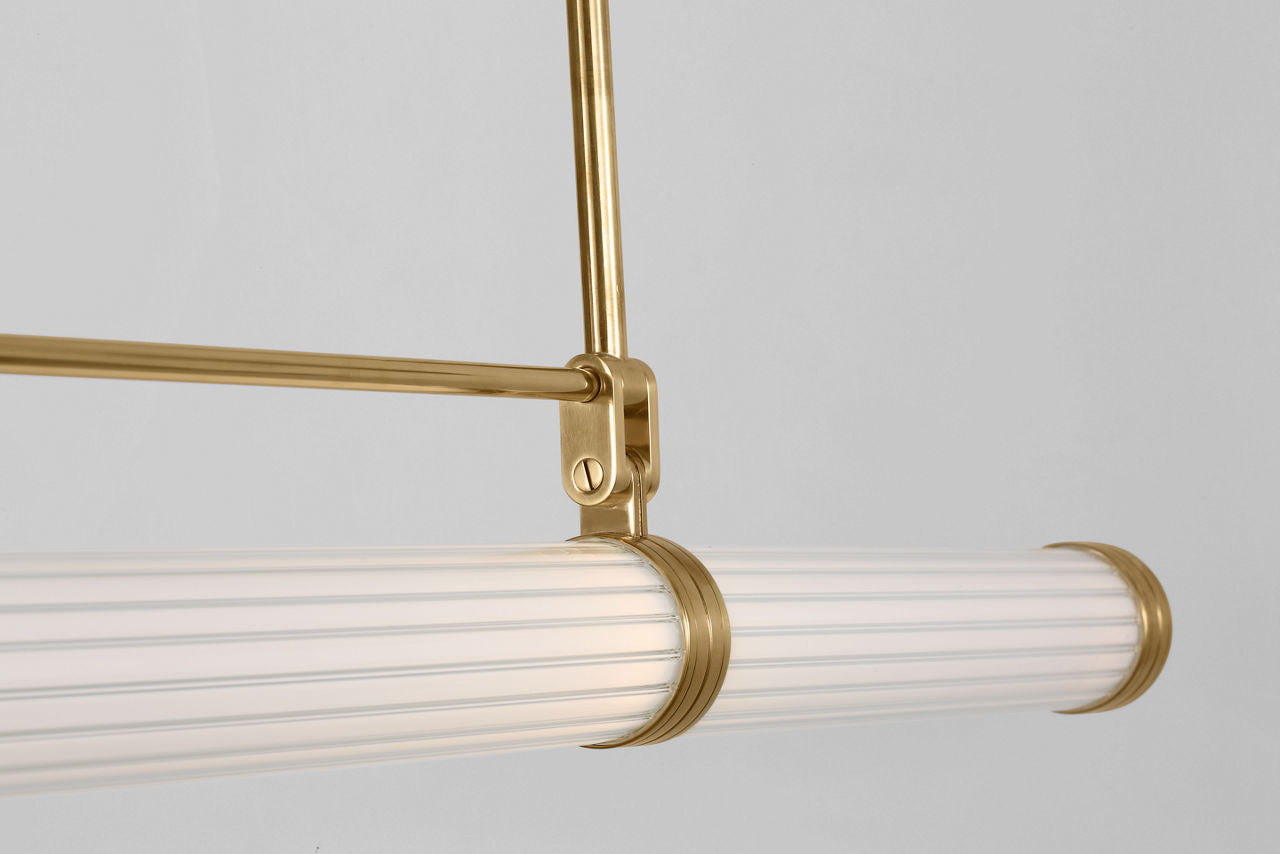 Alo X-Large Linear Chandelier Polished Natural Brass 2700K 90 CRI 120V