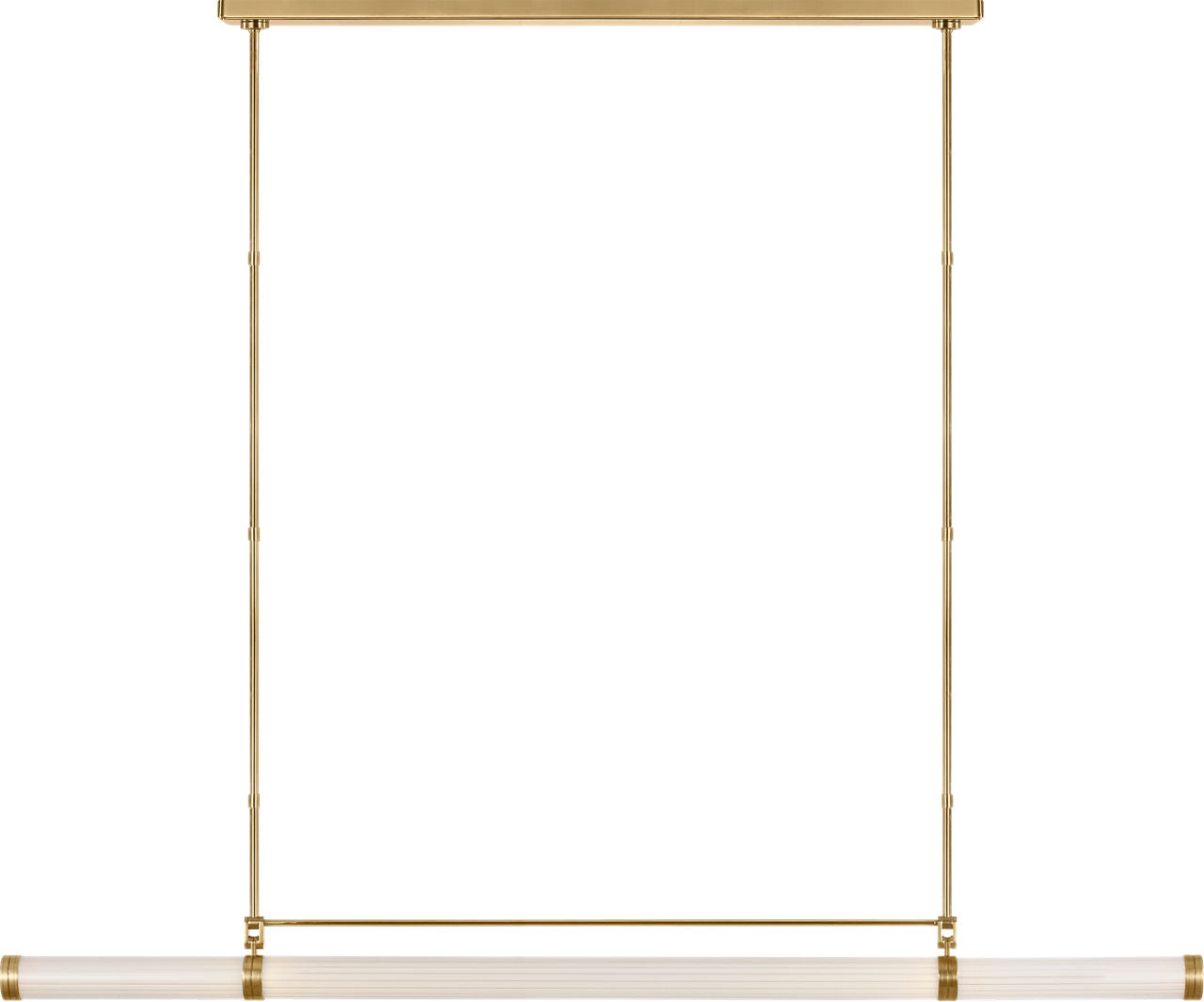 Alo X-Large Linear Chandelier Polished Natural Brass 2700K 90 CRI 120V