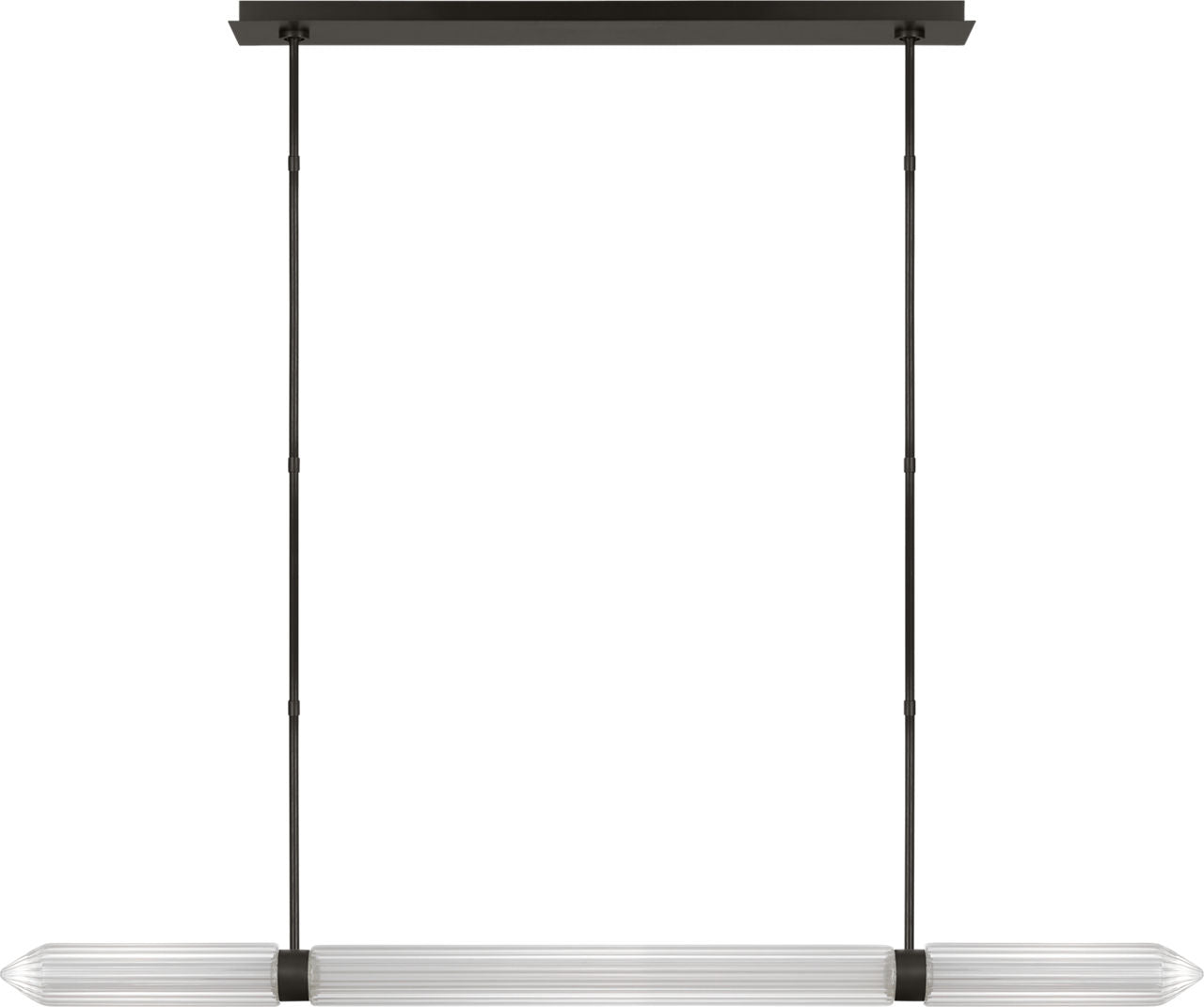 Langston X-Large Linear Chandelier Plated Dark Bronze 2700K 90 CRI 120V