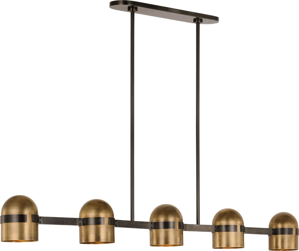 Octavia X-Large Linear Chandelier Blackened Bronze/bright worn brass 2700K 90 CRI