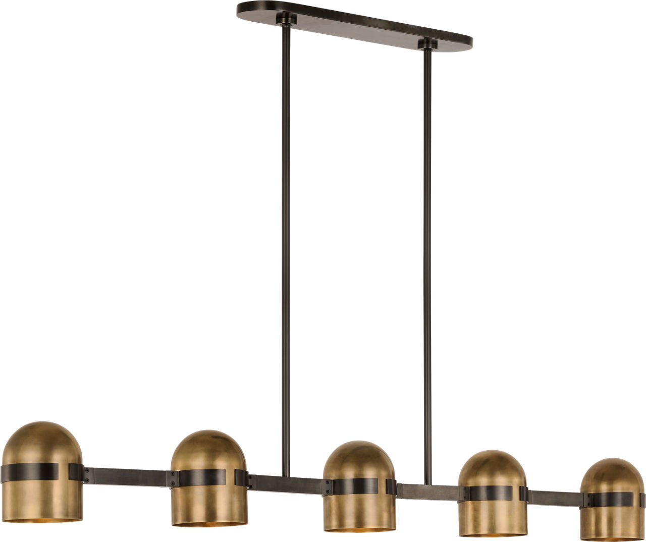 Octavia X-Large Linear Chandelier Blackened Bronze/bright worn brass 2700K 90 CRI