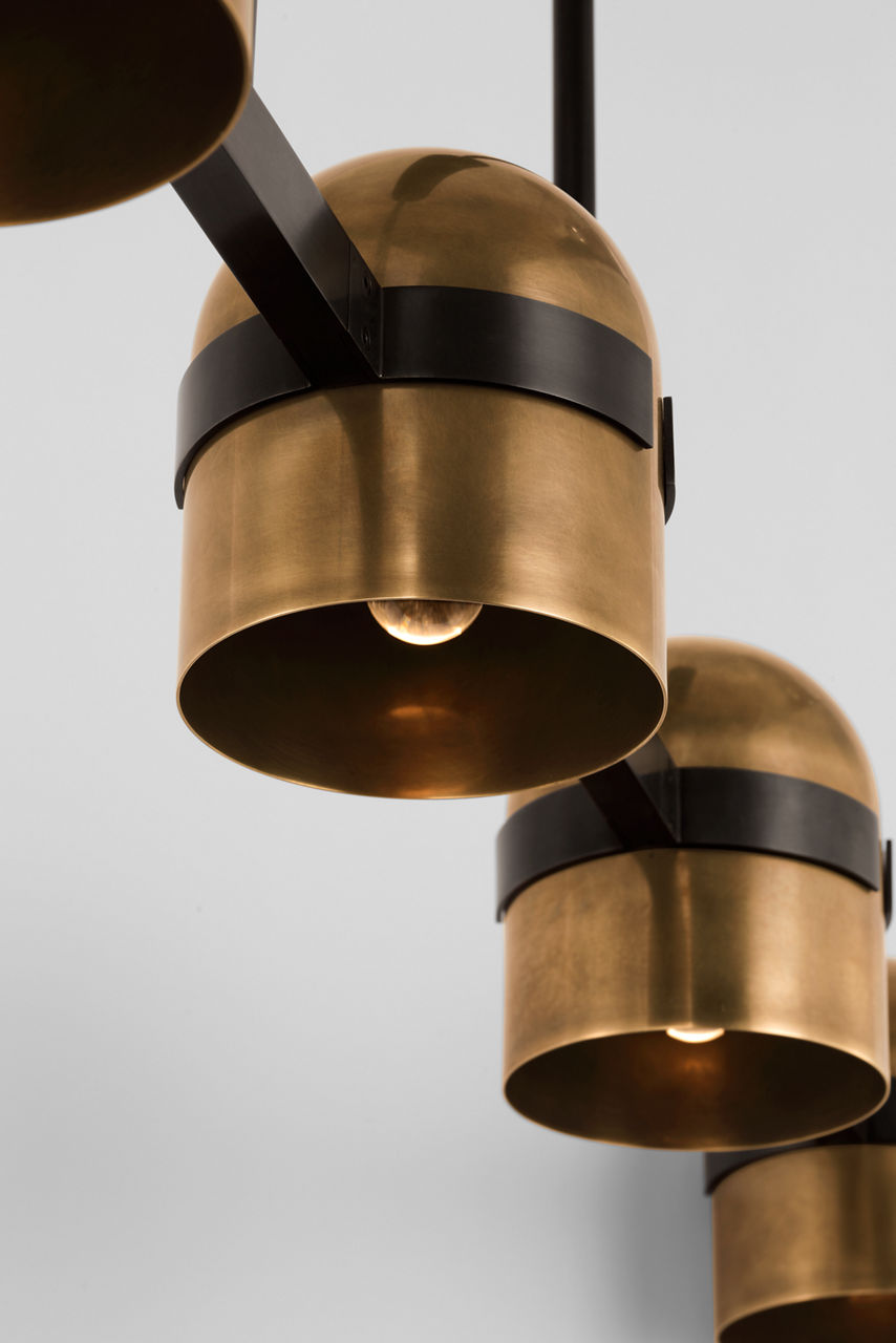 Octavia X-Large Linear Chandelier Blackened Bronze/bright worn brass 2700K 90 CRI