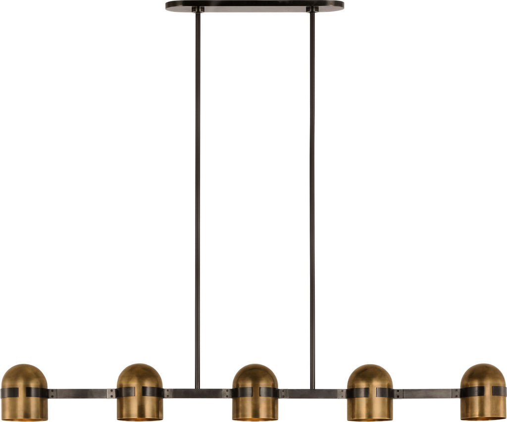 Octavia X-Large Linear Chandelier Blackened Bronze/bright worn brass 2700K 90 CRI