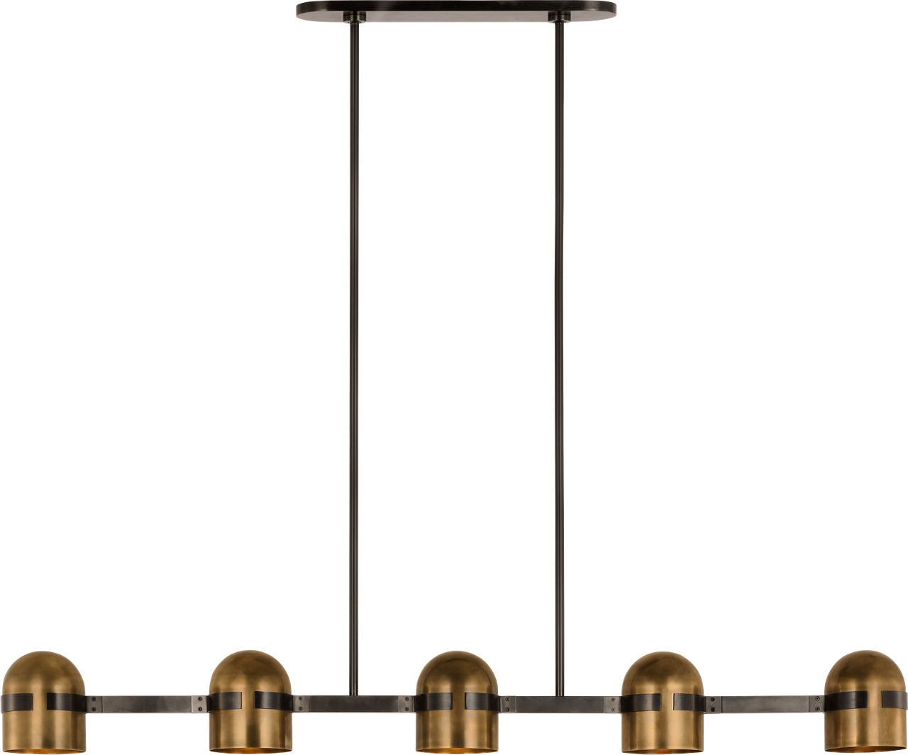 Octavia X-Large Linear Chandelier Blackened Bronze/bright worn brass 2700K 90 CRI