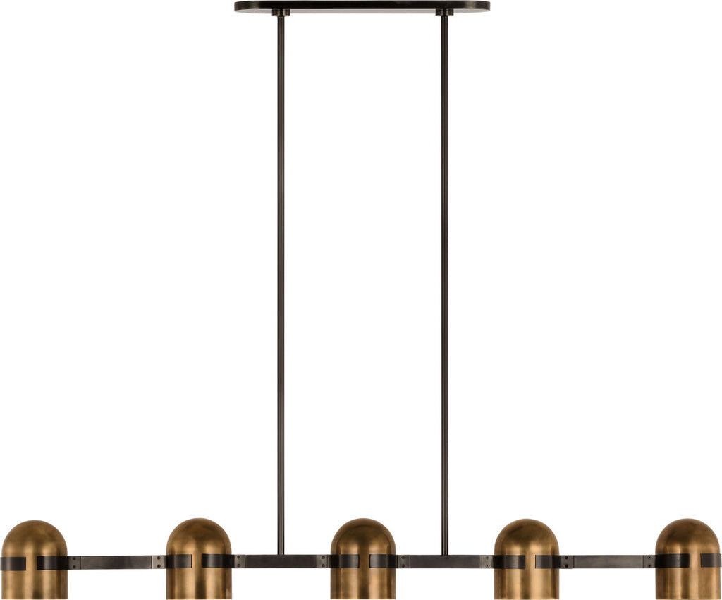 Octavia X-Large Linear Chandelier Blackened Bronze/bright worn brass 2700K 90 CRI