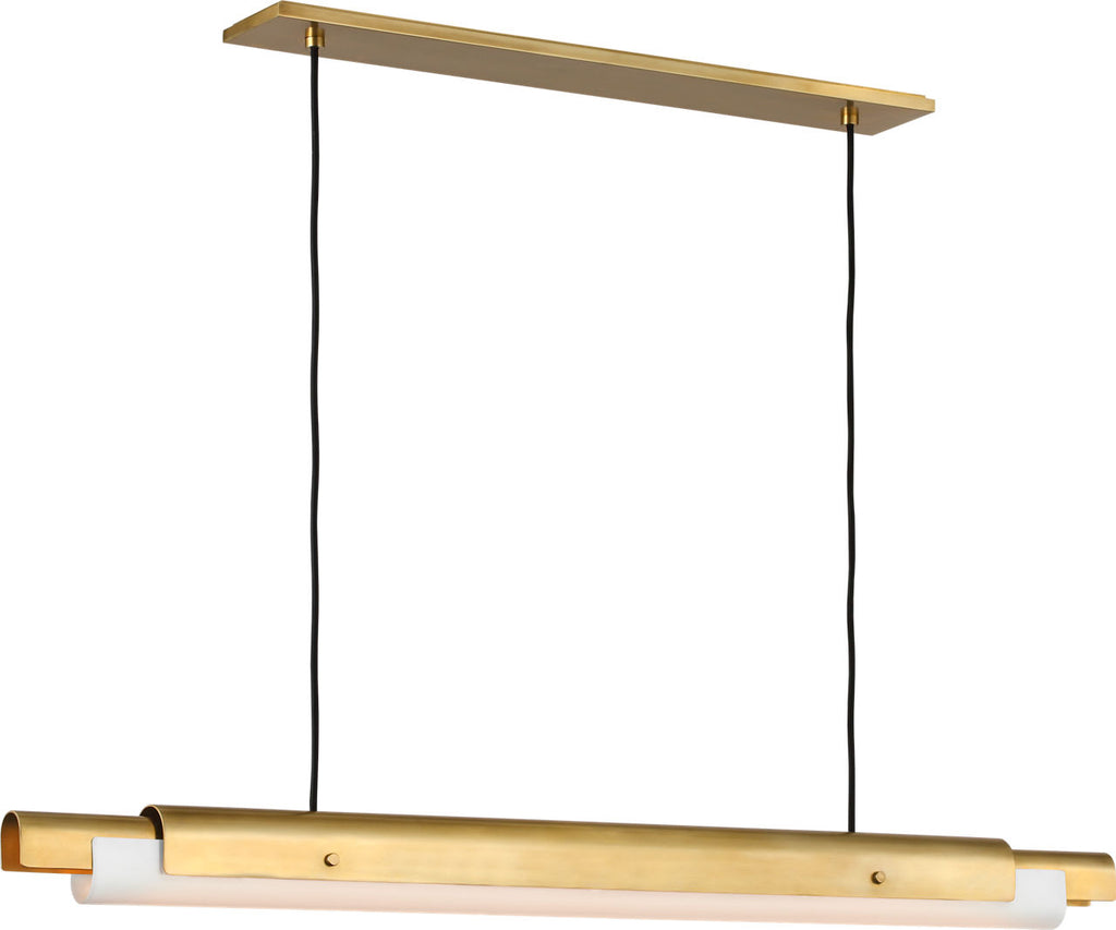 Ambrose 54 Linear Chandelier hand rubbed antique brass 2700K-1800K 90 CRI