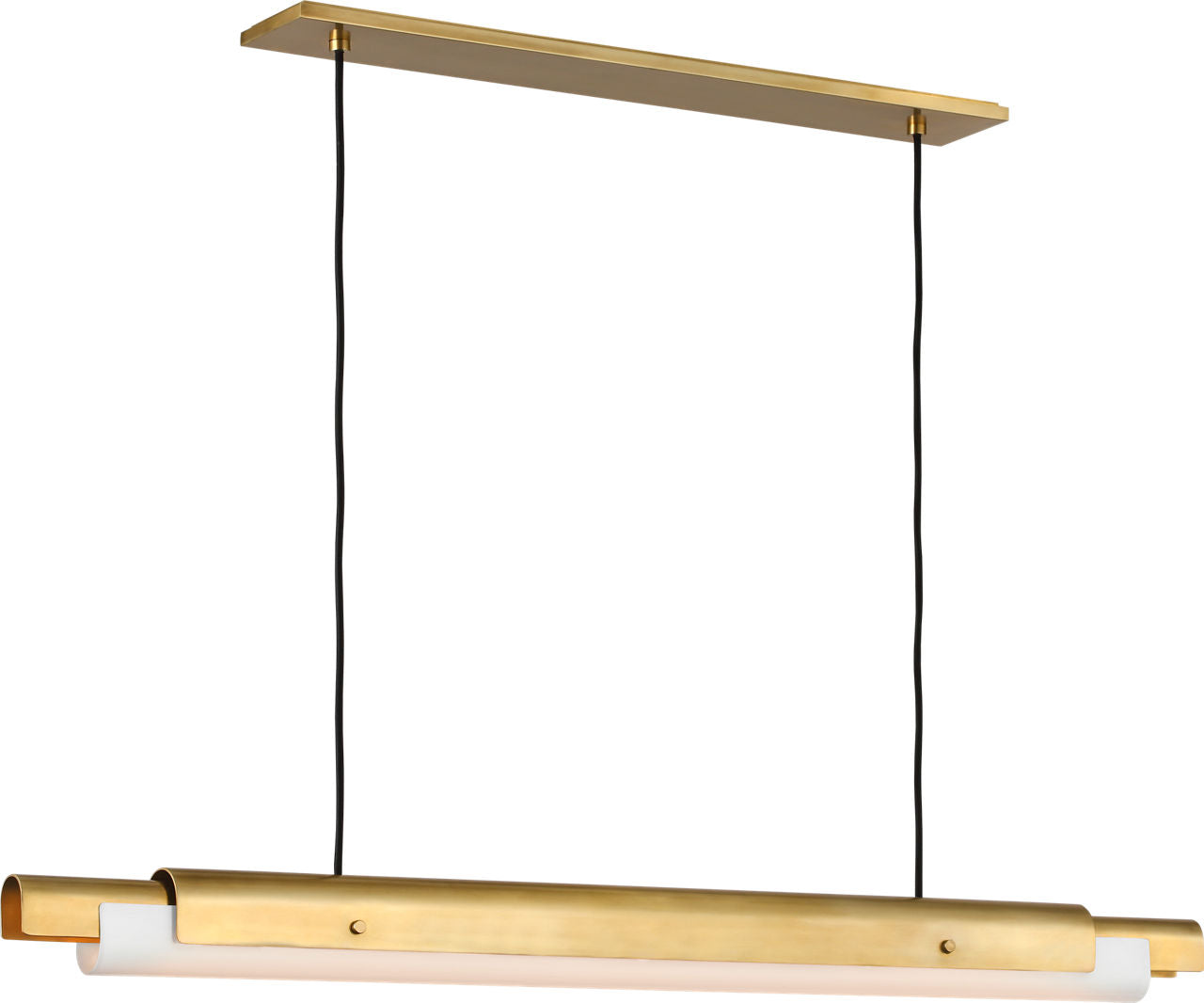 Ambrose 54 Linear Chandelier hand rubbed antique brass 2700K-1800K 90 CRI