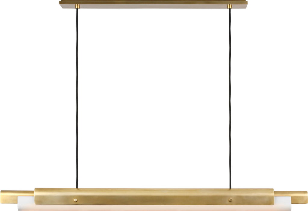 Ambrose 54 Linear Chandelier hand rubbed antique brass 2700K-1800K 90 CRI