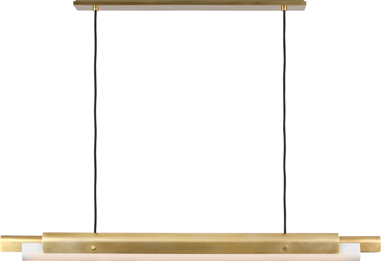 Ambrose 54 Linear Chandelier hand rubbed antique brass 2700K-1800K 90 CRI