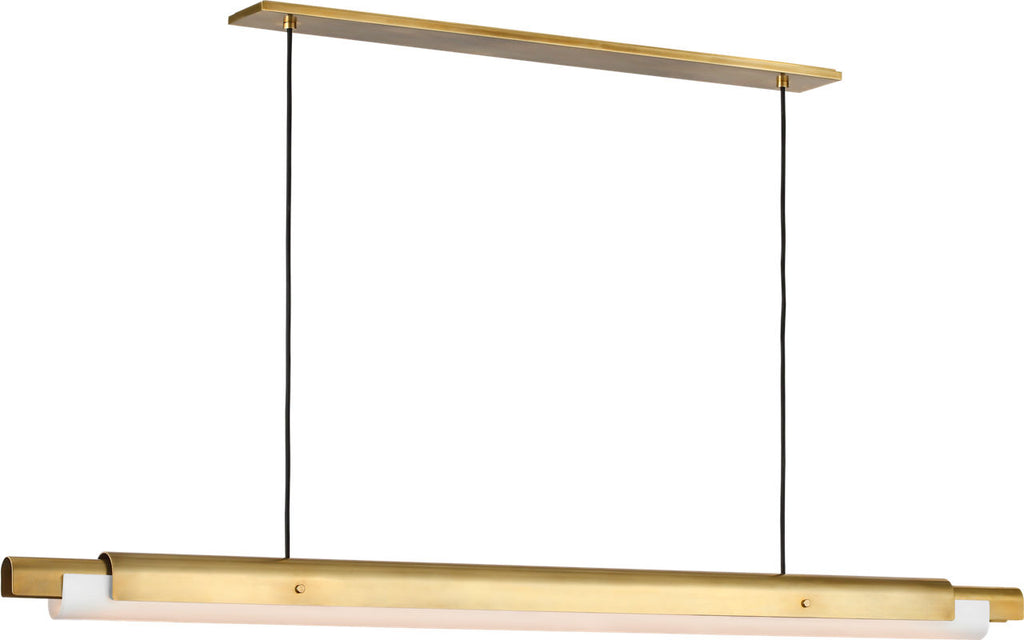 Ambrose 72 Linear Chandelier Hand Rubbed Antique Brass 2700K-1800K 90 CRI