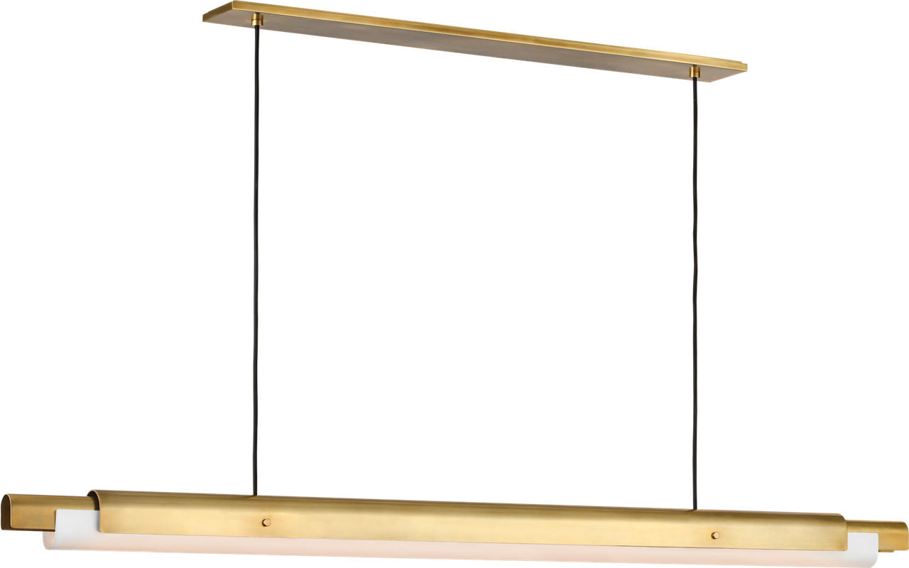 Ambrose 72 Linear Chandelier Hand Rubbed Antique Brass 2700K-1800K 90 CRI